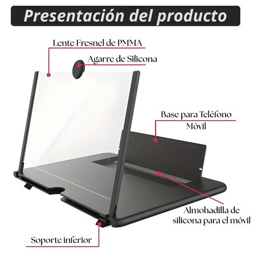 NIVEXOA CineView — Amplificador de Pantalla HD para Móvil